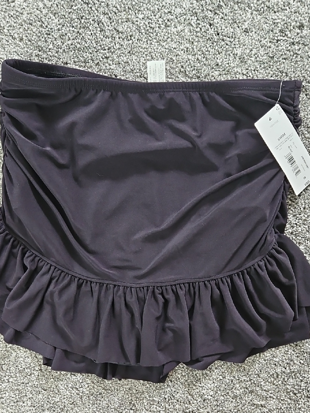 Liz Claiborne Black Ruffled Swim Skirt